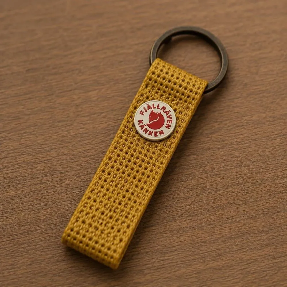 Fjällräven Kånken Mustard Yellow Woven Keyring - Bag Charm Trendy Style New